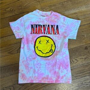 Nirvana tie dye smile Tshirt